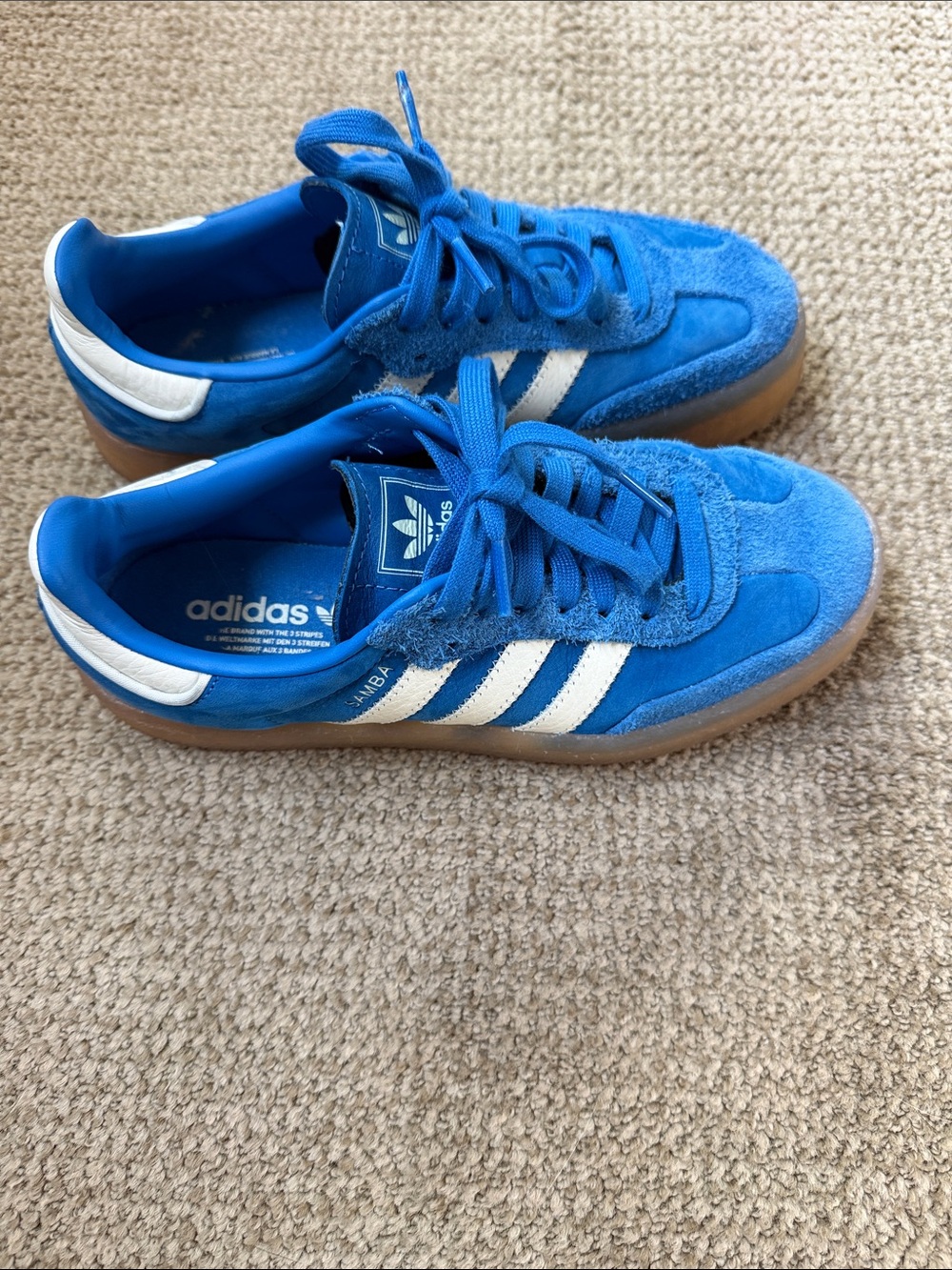 adidas sambas blue size 6 womens